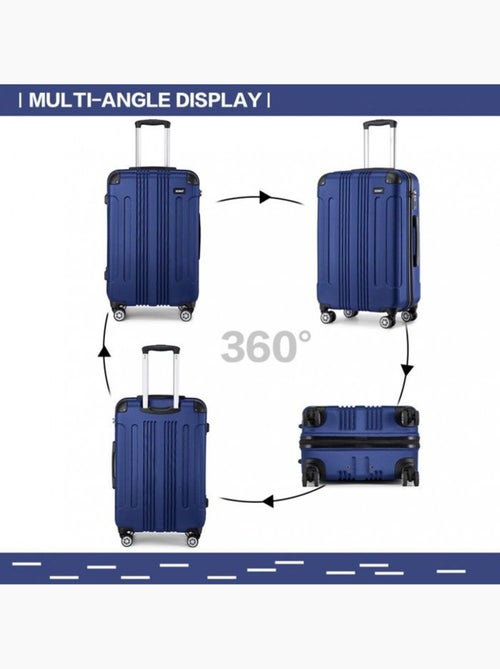 Set de valises - 54/67/76 cm abs 4 roulettes - kono - Kiabi