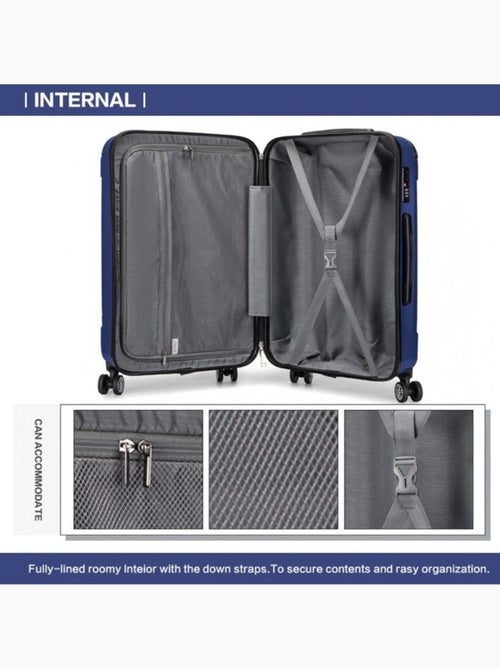 Set de valises - 54/67/76 cm abs 4 roulettes - kono - Kiabi