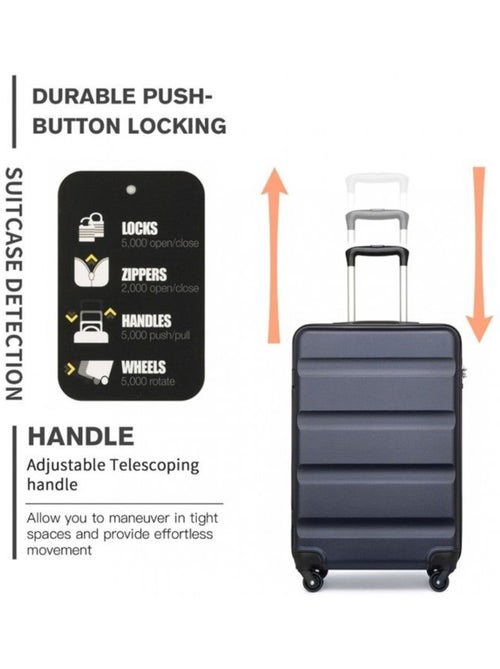 Set de valises - 55x38x20 cm abs 4 roulettes serrure tsa - kono - Kiabi