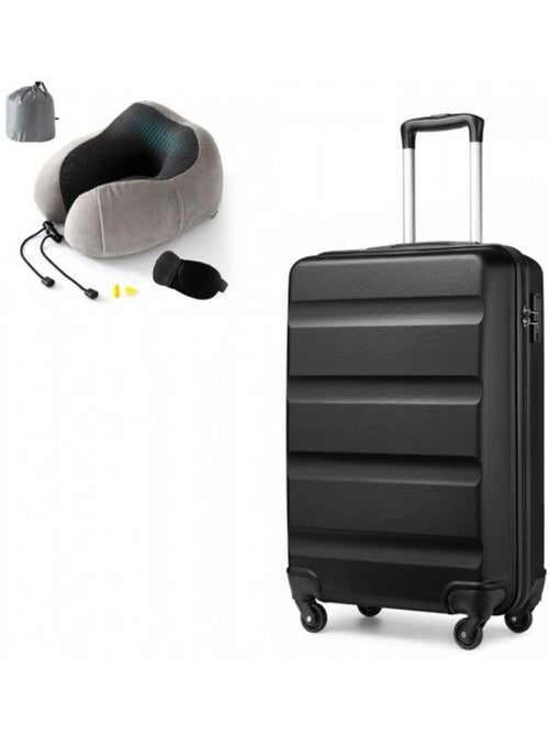 Set de valises - 55x38x20 cm abs 4 roulettes serrure tsa - kono - Kiabi Set de valises - 55x38x20 cm abs 4 roulettes serrure tsa - kono - Kiabi