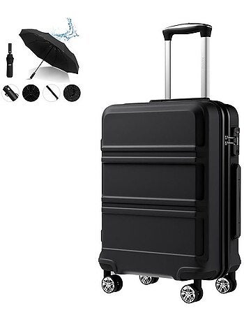 Set de valises - 55x38x20 cm abs 4 roulettes serrure tsa - kono