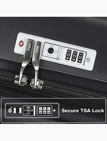 Set de valises - 65x43.5x25 cm abs 4 roulettes serrure tsa - kono