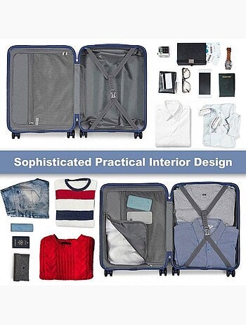 Set de valises - 65x43.5x25 cm abs serrure tsa - kono