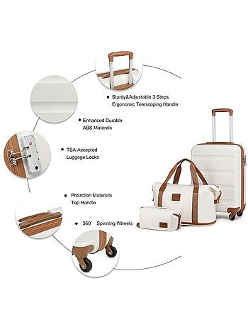 Set de valises - 75x51x28 cm abs 100 l - kono