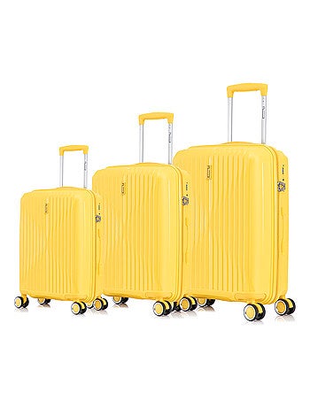 Set de Valises 3 Pièces | Cabine + Moyenne + Grande en Polypropylène | Serrure TSA | CELIMS France