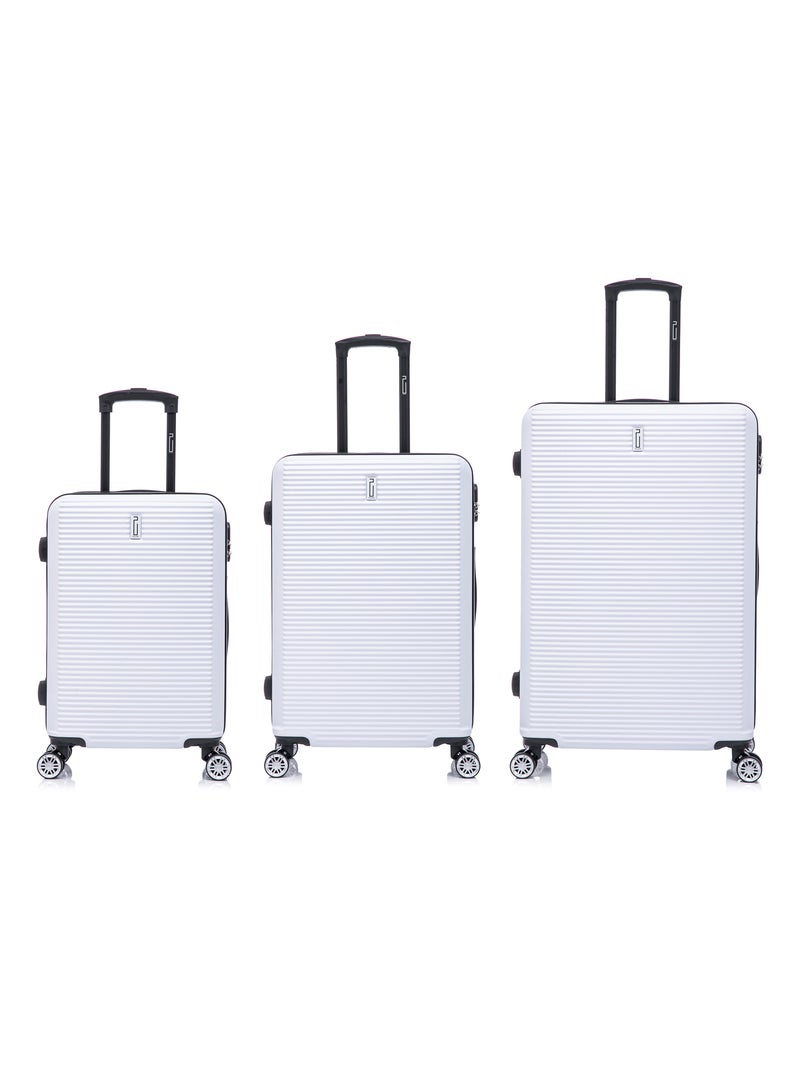 Set de Valises 3 Pièces | Cabine + Moyenne + Grande | Modèle Weekend | CELIMS France Blanc - Kiabi