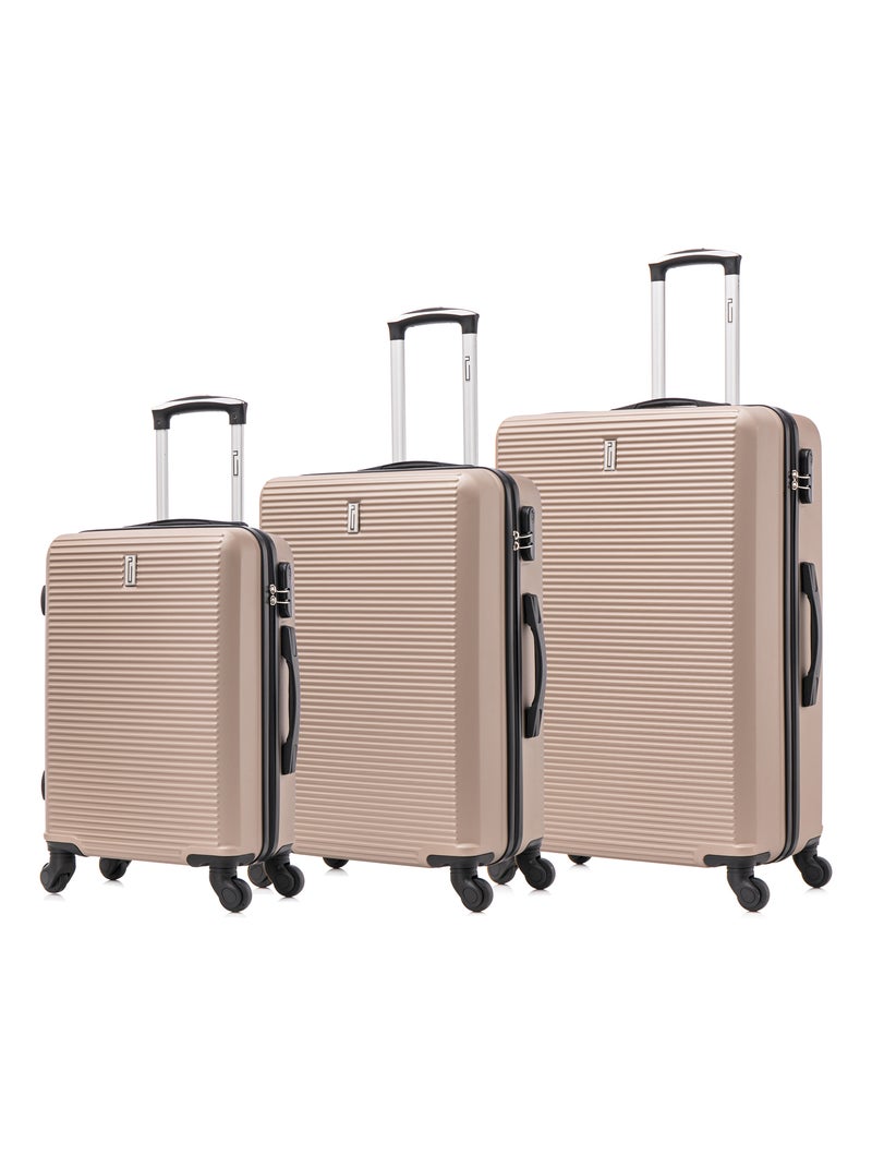 Set de Valises 3 Pièces | Cabine + Moyenne + Grande | Modèle Weekend | CELIMS France Champagne - Kiabi
