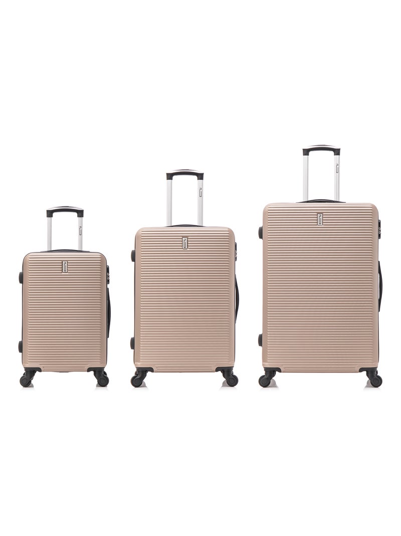 Set de Valises 3 Pièces | Cabine + Moyenne + Grande | Modèle Weekend | CELIMS France Champagne - Kiabi