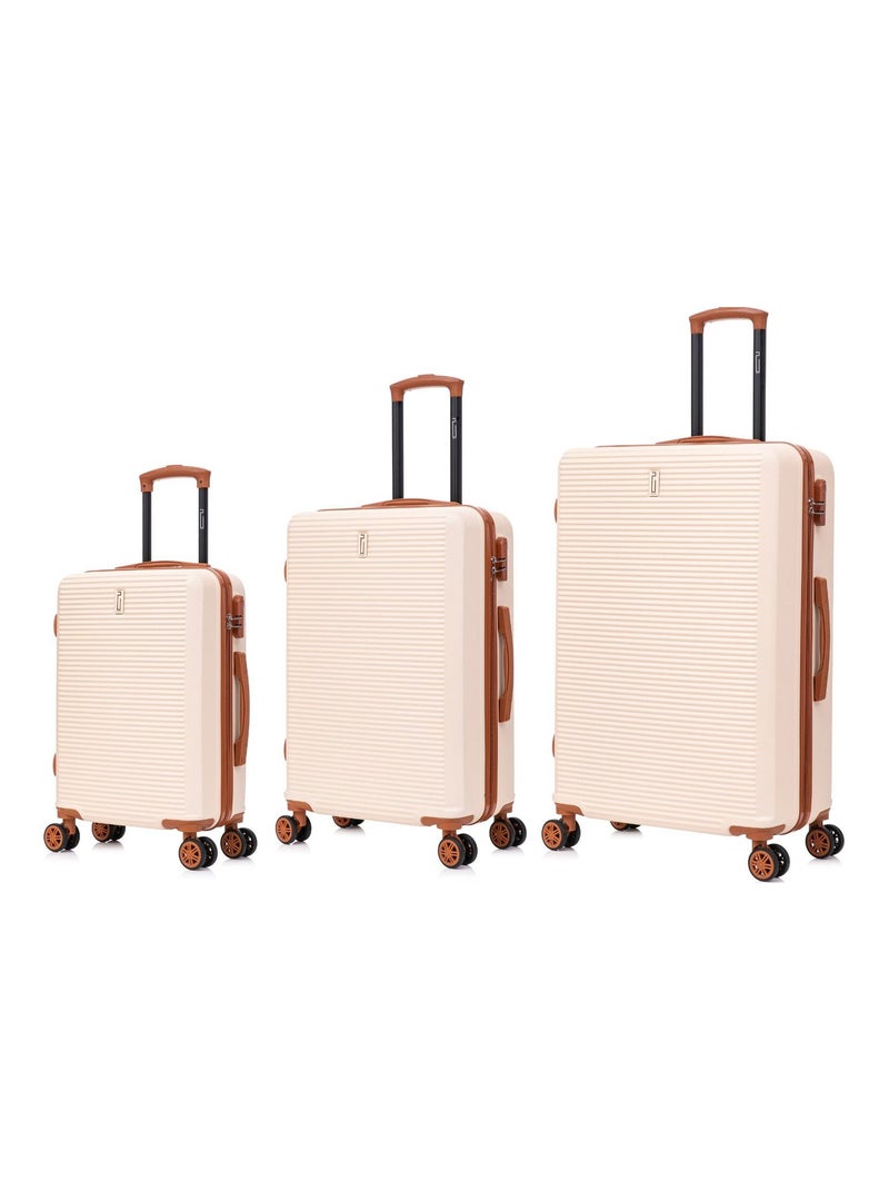 Set de Valises 3 Pièces | Cabine + Moyenne + Grande | Modèle Weekend | CELIMS France Crème - Kiabi
