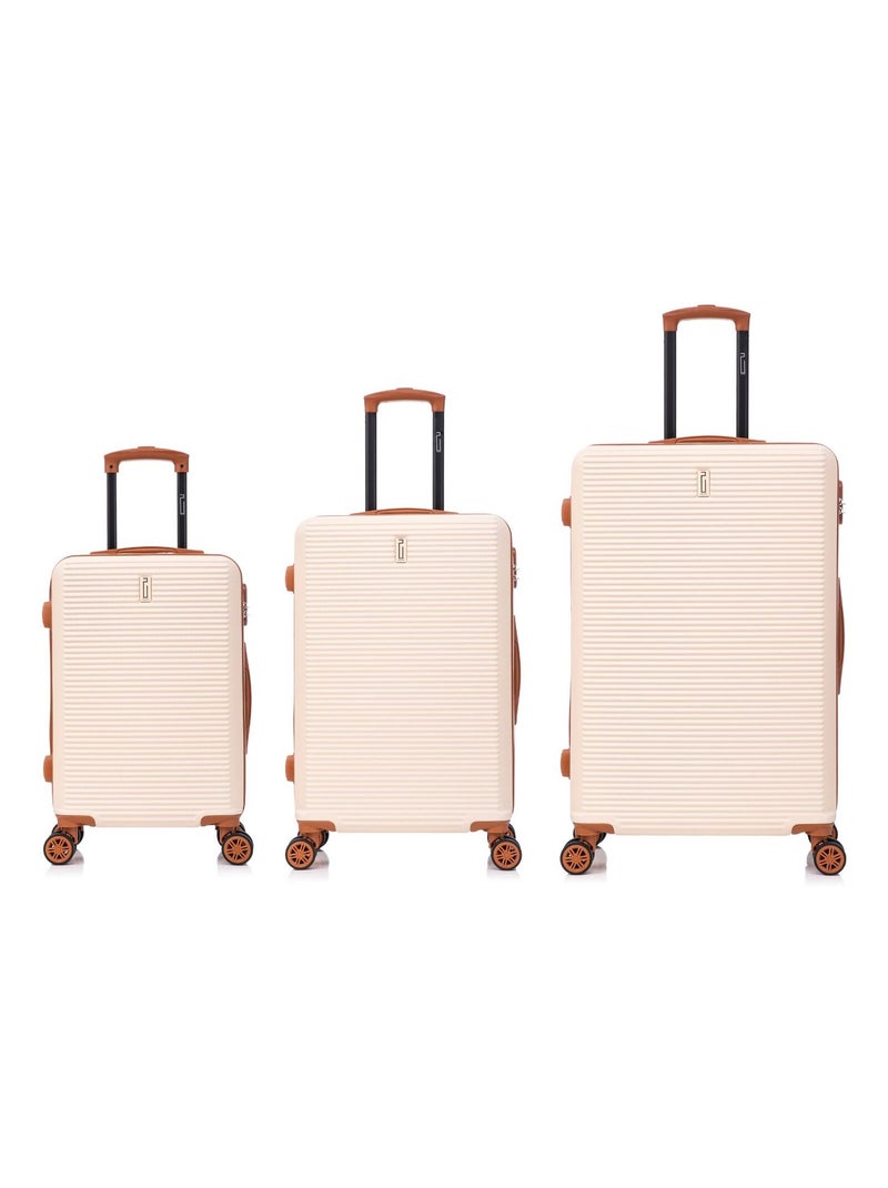 Set de Valises 3 Pièces | Cabine + Moyenne + Grande | Modèle Weekend | CELIMS France Crème - Kiabi
