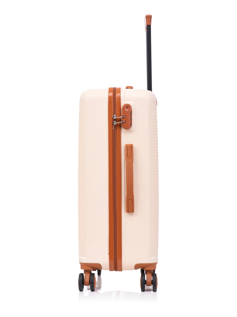 Set de Valises 3 Pièces | Cabine + Moyenne + Grande | Modèle Weekend | CELIMS France Crème - Kiabi