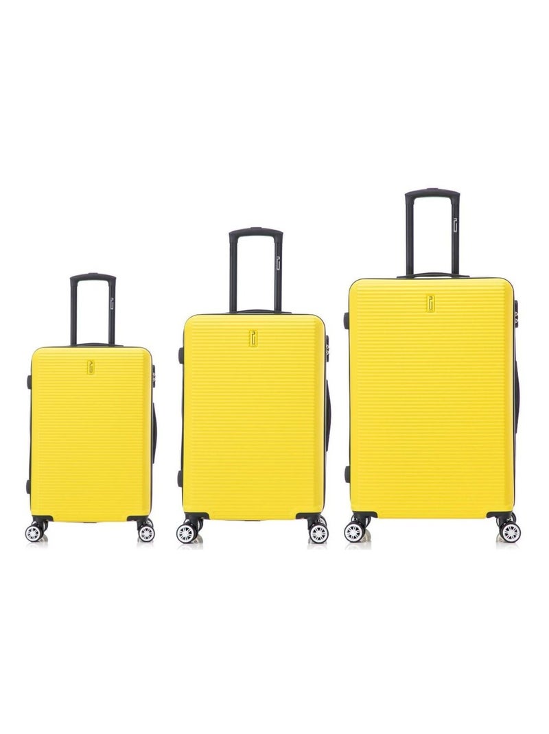 Set de Valises 3 Pièces | Cabine + Moyenne + Grande | Modèle Weekend | CELIMS France Jaune - Kiabi