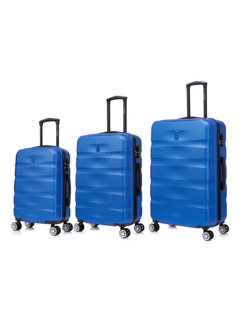 Set de Valises 3 Pièces | Cabine + Moyenne + Grande | Serrure Intégrée | CELIMS France Bleu - Kiabi