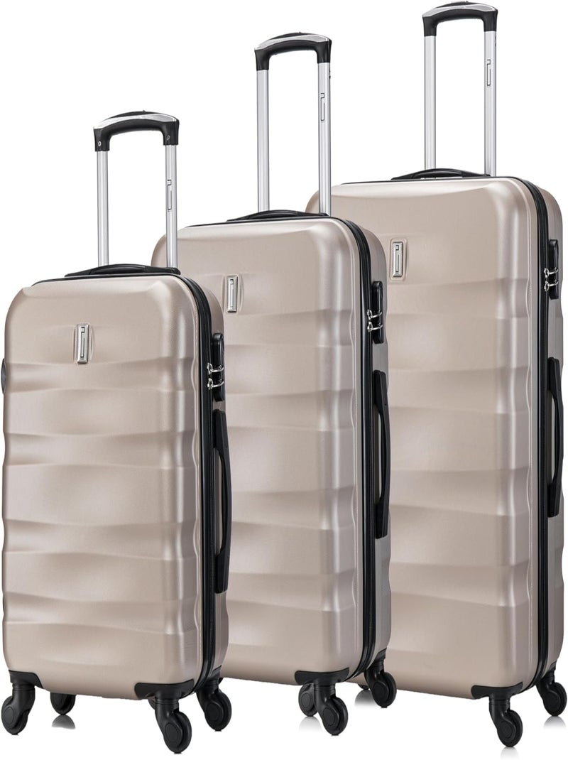 Set de Valises 3 Pièces | Cabine + Moyenne + Grande | Serrure Intégrée | CELIMS France Champagne - Kiabi