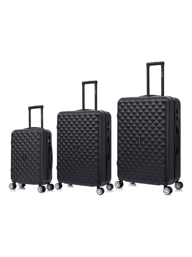Set de Valises 3 Pièces | Cabine + Moyenne + Grande | Serrure Intégrée | CELIMS France Noir - Kiabi