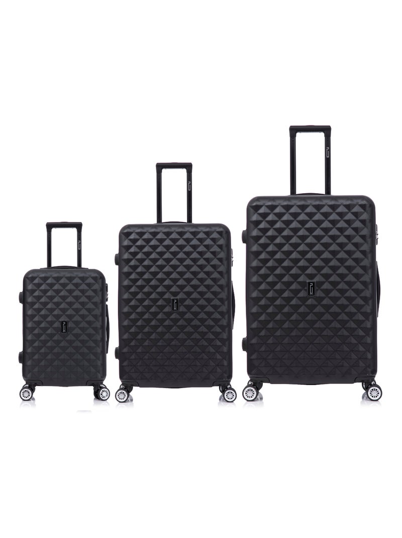 Set de Valises 3 Pièces | Cabine + Moyenne + Grande | Serrure Intégrée | CELIMS France Noir - Kiabi