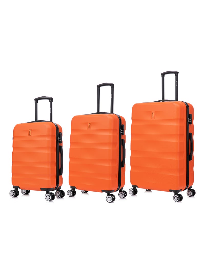 Set de Valises 3 Pièces | Cabine + Moyenne + Grande | Serrure Intégrée | CELIMS France Orange - Kiabi