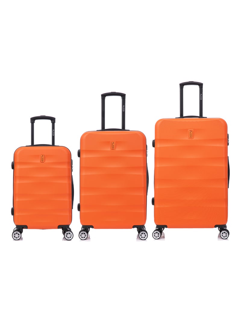 Set de Valises 3 Pièces | Cabine + Moyenne + Grande | Serrure Intégrée | CELIMS France Orange - Kiabi