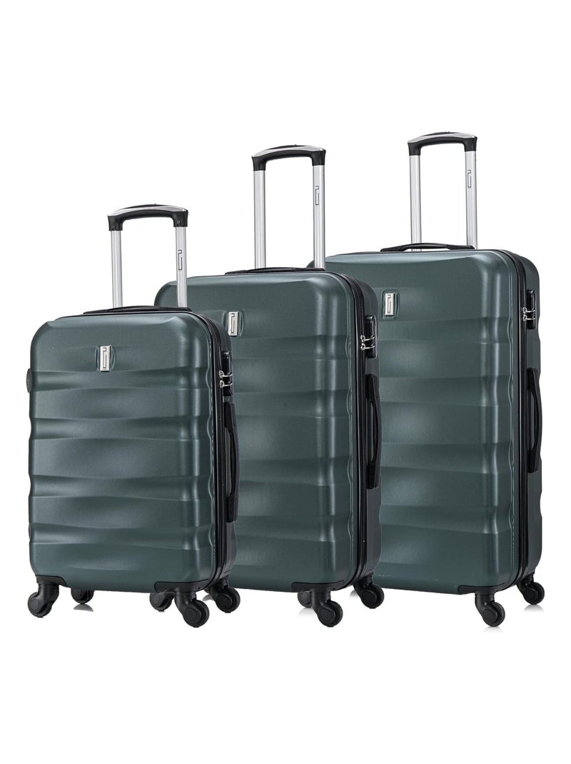 Set de Valises 3 Pièces | Cabine + Moyenne + Grande | Serrure Intégrée | CELIMS France Vert - Kiabi