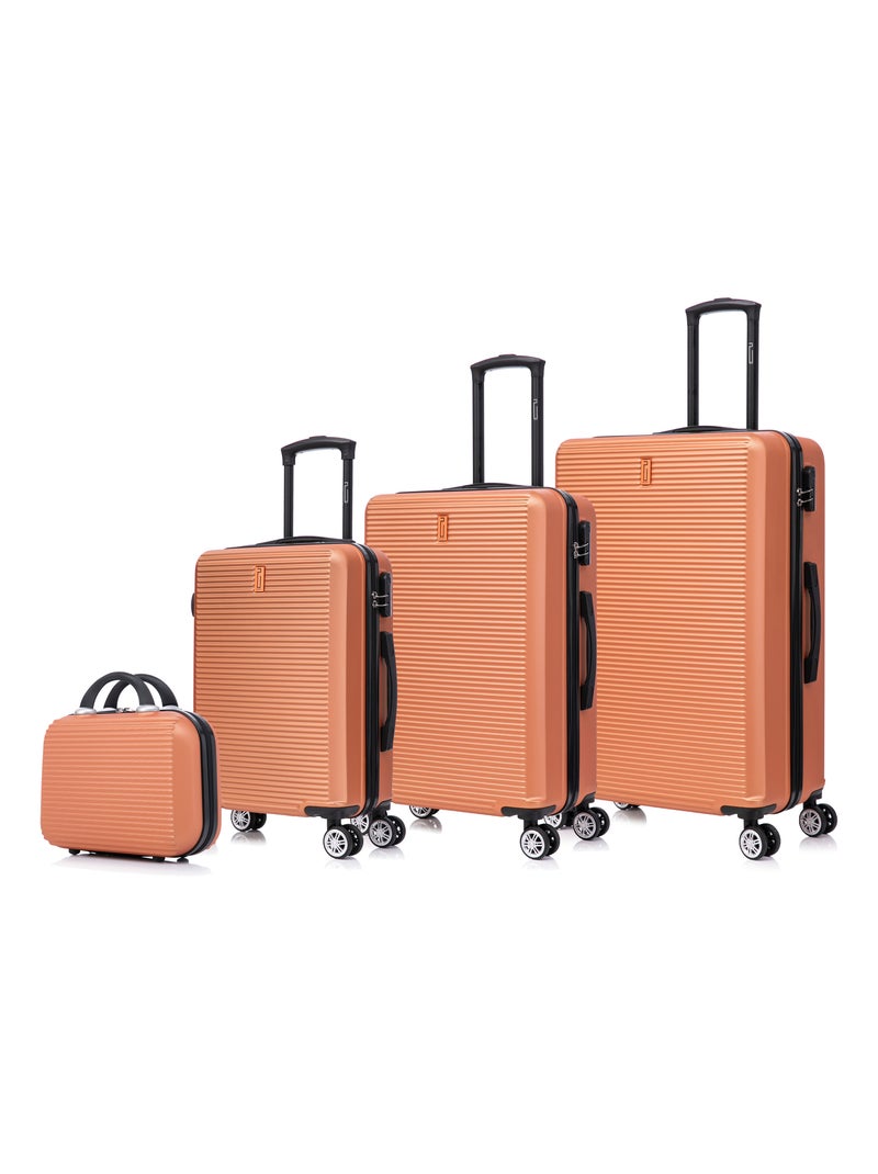 Set de Valises 4 Pièces | Cabine + Moyenne + Grande +  Vanity | Modèle Weekend | CELIMS France Corail - Kiabi