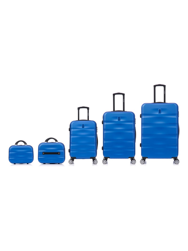Set de Valises 5 Pièces | Cabine + Moyenne + Grande + 2 Vanity | CELIMS France Bleu - Kiabi