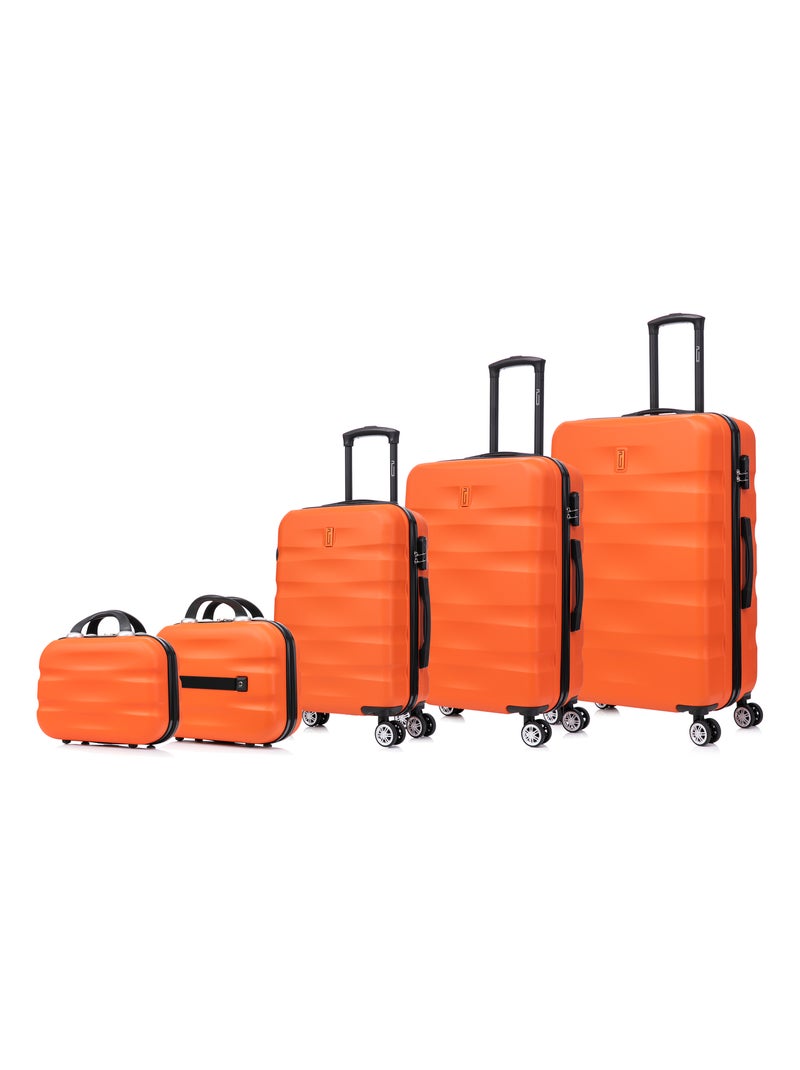 Set de Valises 5 Pièces | Cabine + Moyenne + Grande + 2 Vanity | CELIMS France Orange - Kiabi