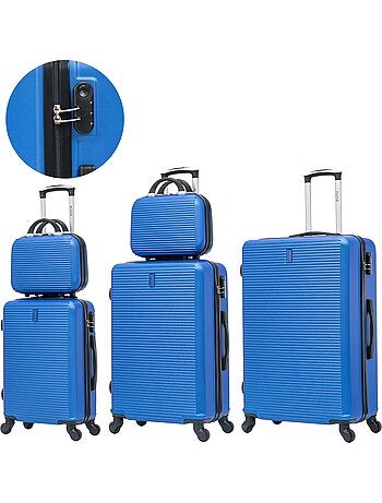 Set de Valises 5 Pièces | Cabine + Moyenne + Grande + 2 Vanity | Modèle Weekend | CELIMS France