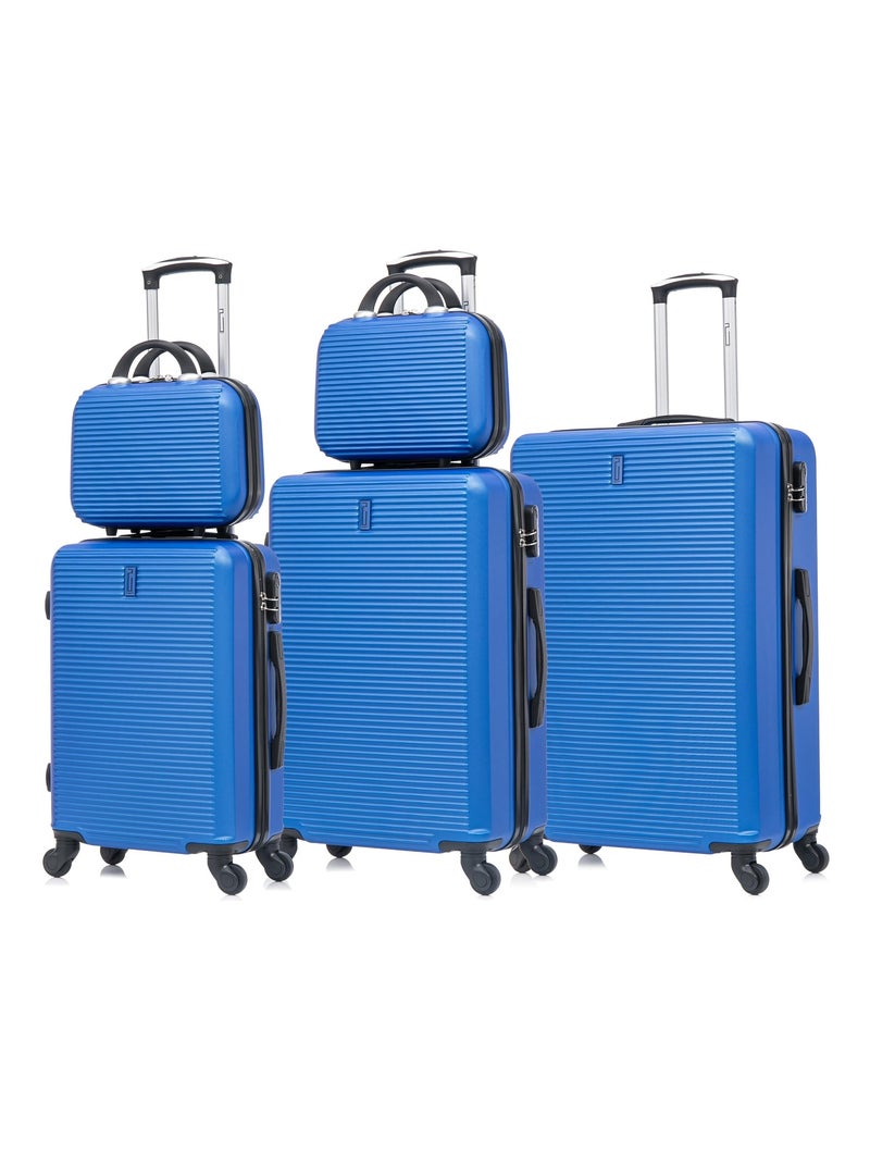 Set de Valises 5 Pièces | Cabine + Moyenne + Grande + 2 Vanity | Modèle Weekend | CELIMS France Bleu - Kiabi