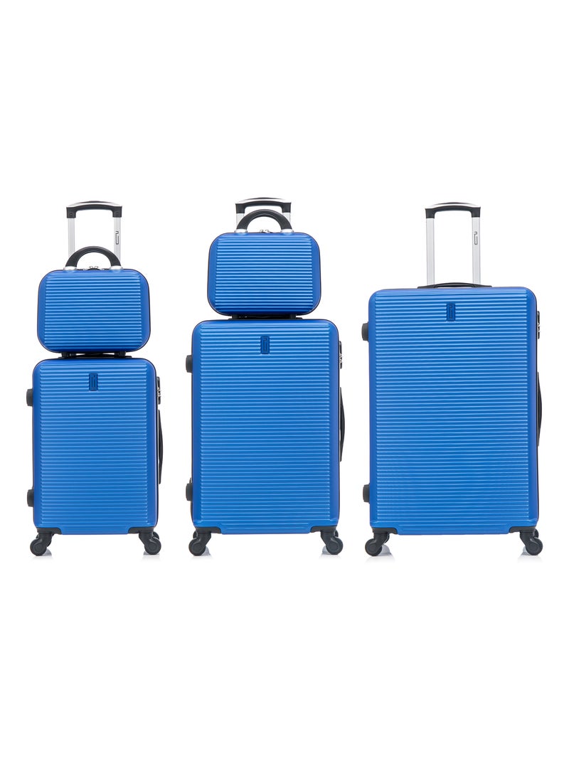 Set de Valises 5 Pièces | Cabine + Moyenne + Grande + 2 Vanity | Modèle Weekend | CELIMS France Bleu - Kiabi
