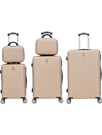 Set de Valises 5 Pièces | Cabine + Moyenne + Grande + 2 Vanity | Modèle Weekend | CELIMS France