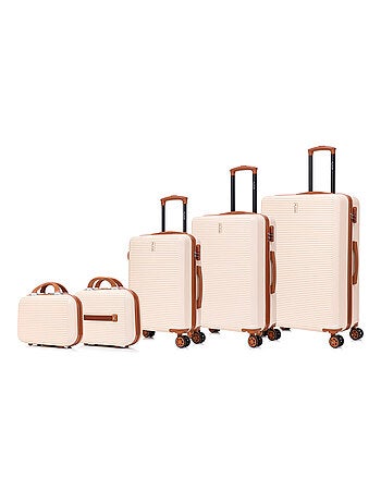 Set de Valises 5 Pièces | Cabine + Moyenne + Grande + 2 Vanity | Modèle Weekend | CELIMS France