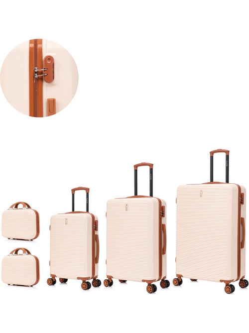 Set de Valises 5 Pièces | Cabine + Moyenne + Grande + 2 Vanity | Modèle Weekend | CELIMS France - Kiabi