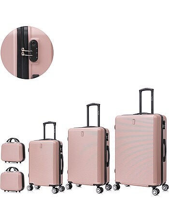 Set de Valises 5 Pièces | Cabine + Moyenne + Grande + 2 Vanity | Modèle Weekend | CELIMS France
