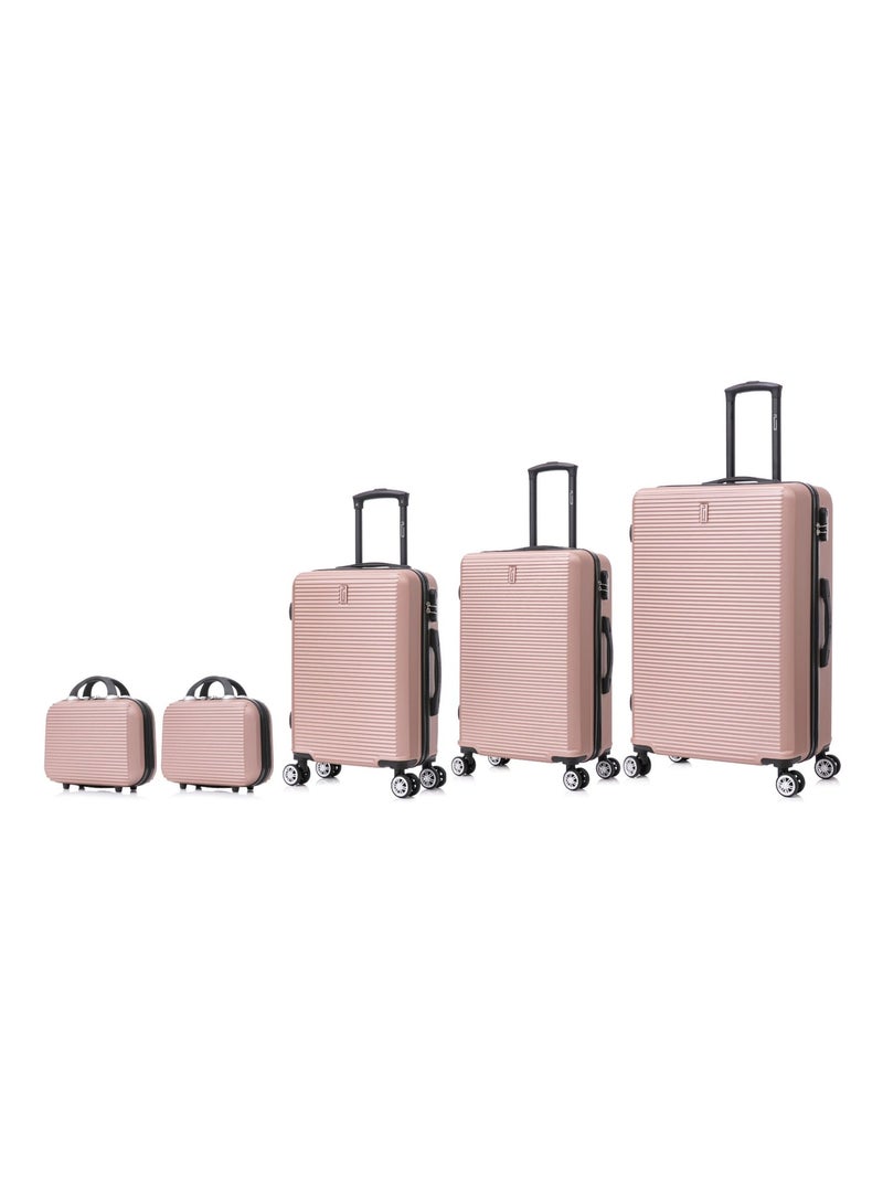 Set de Valises 5 Pièces | Cabine + Moyenne + Grande + 2 Vanity | Modèle Weekend | CELIMS France Rose - Kiabi