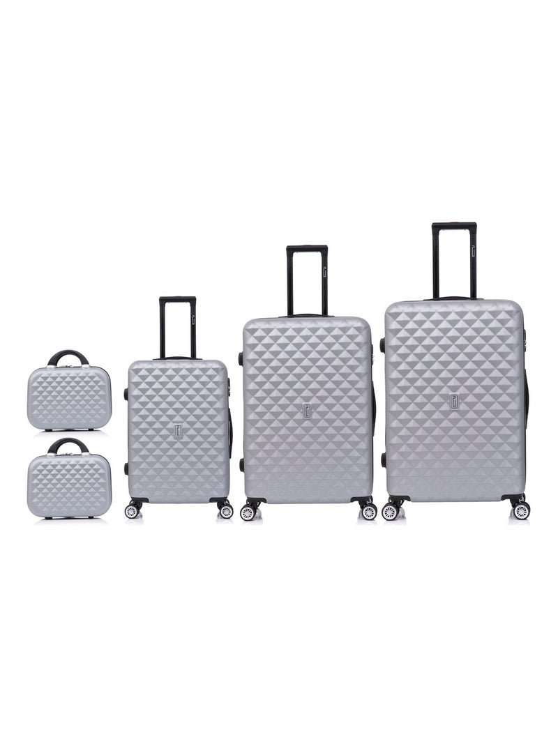 Set de Valises 5 Pièces | Cabine + Moyenne + Grande + 2 Vanity | Serrure Intégrée | CELIMS France Gris - Kiabi