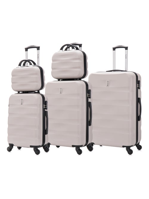 Set de Valises 5 Pièces | Cabine + Moyenne + Grande + 2 Vanity | Serrure Intégrée | CELIMS France - Kiabi Set de Valises 5 Pièces | Cabine + Moyenne + Grande + 2 Vanity | Serrure Intégrée | CELIMS France - Kiabi