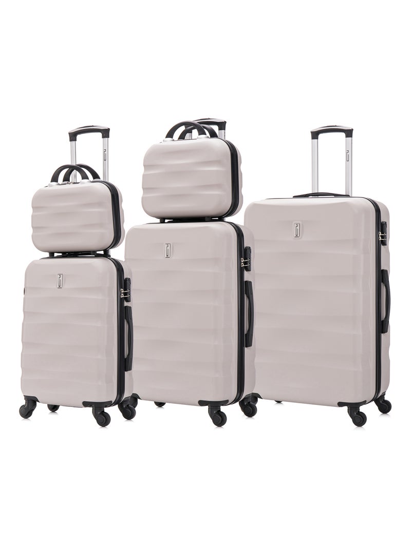 Set de Valises 5 Pièces | Cabine + Moyenne + Grande + 2 Vanity | Serrure Intégrée | CELIMS France Gris - Kiabi