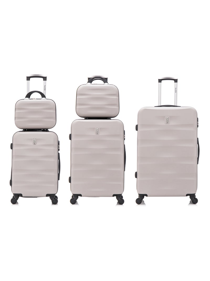 Set de Valises 5 Pièces | Cabine + Moyenne + Grande + 2 Vanity | Serrure Intégrée | CELIMS France Gris - Kiabi
