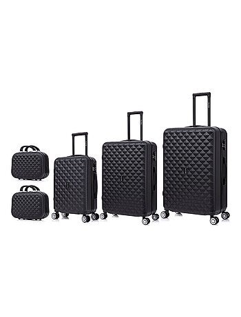 Set de Valises 5 Pièces | Cabine + Moyenne + Grande + 2 Vanity | Serrure Intégrée | CELIMS France