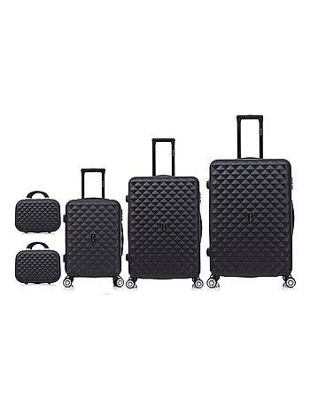 Set de Valises 5 Pièces | Cabine + Moyenne + Grande + 2 Vanity | Serrure Intégrée | CELIMS France