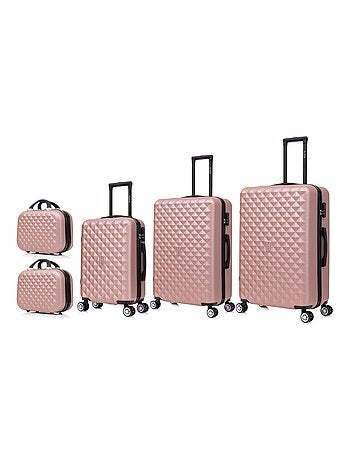 Set de Valises 5 Pièces | Cabine + Moyenne + Grande + 2 Vanity | Serrure Intégrée | CELIMS France