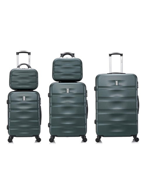Set de Valises 5 Pièces | Cabine + Moyenne + Grande + 2 Vanity | Serrure Intégrée | CELIMS France - Kiabi Set de Valises 5 Pièces | Cabine + Moyenne + Grande + 2 Vanity | Serrure Intégrée | CELIMS France - Kiabi