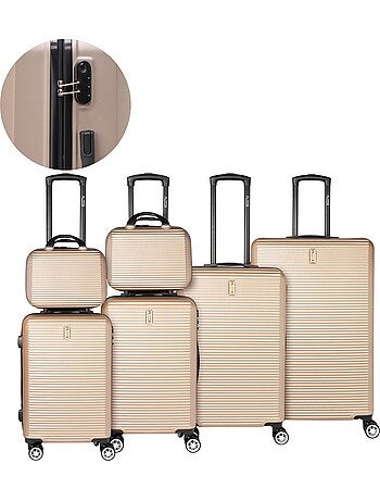 Set de Valises 6 Pièces | Bagage à Main + Cabine + Moyenne + Grande + 2 Vanity | CELIMS France