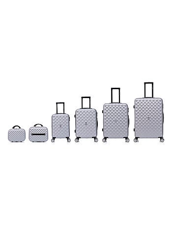 Set de Valises 6 Pièces | Bagage à Main + Cabine + Moyenne + Grande + 2 Vanity | CELIMS France