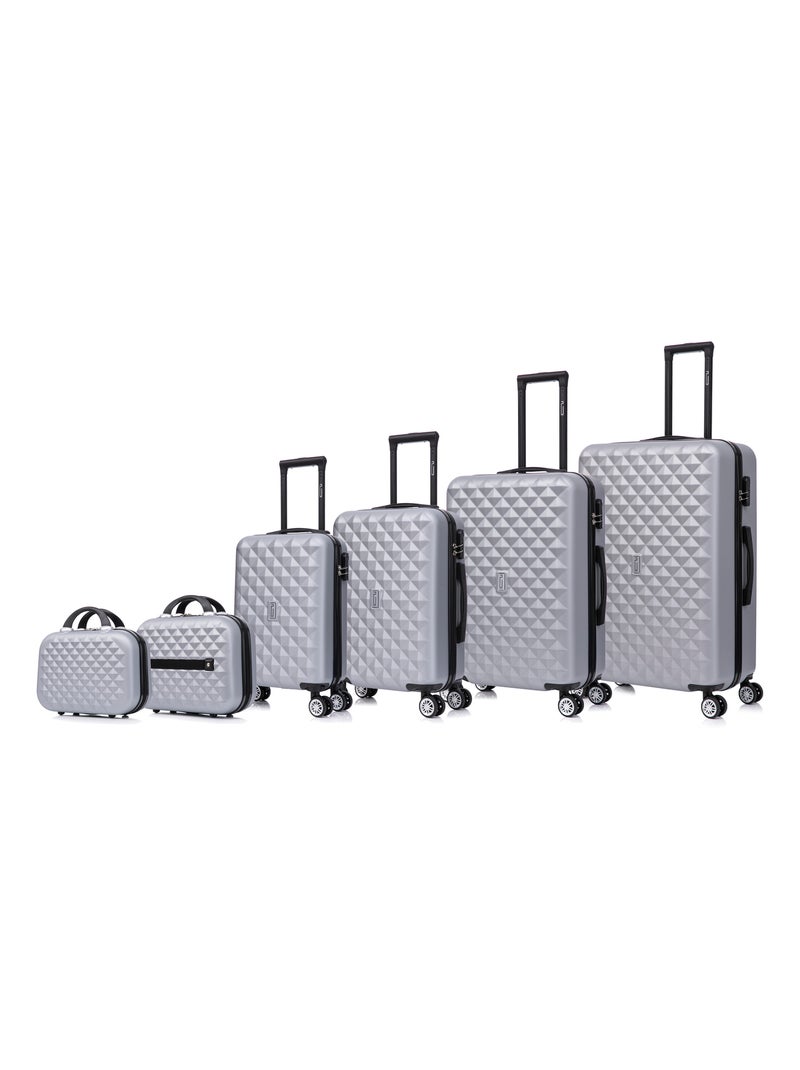 Set de Valises 6 Pièces | Bagage à Main + Cabine + Moyenne + Grande + 2 Vanity | CELIMS France Gris - Kiabi