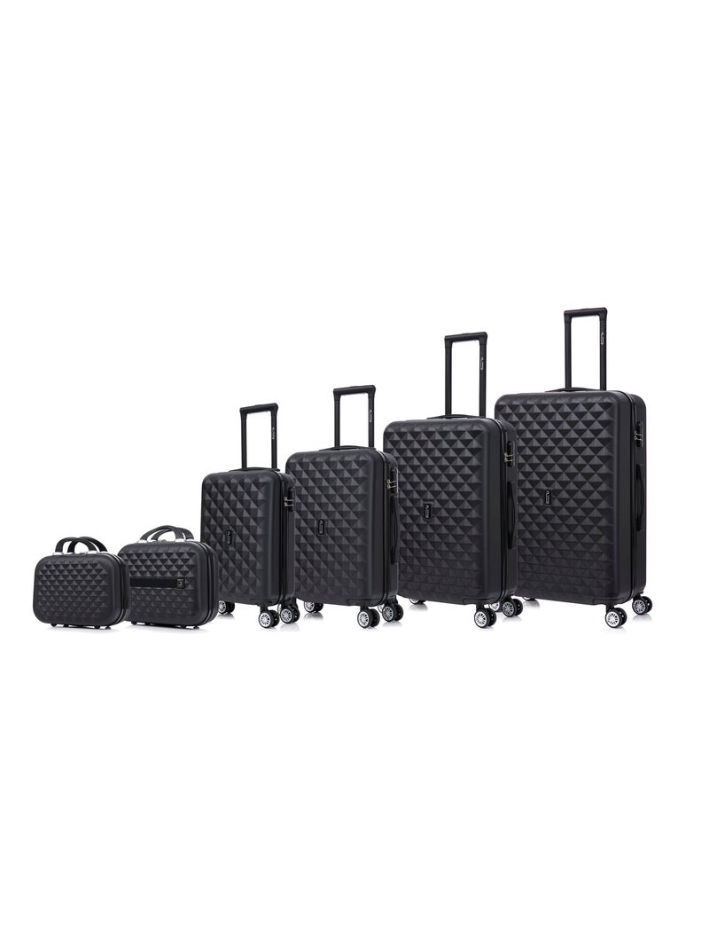 Set de Valises 6 Pièces | Bagage à Main + Cabine + Moyenne + Grande + 2 Vanity | CELIMS France Noir - Kiabi