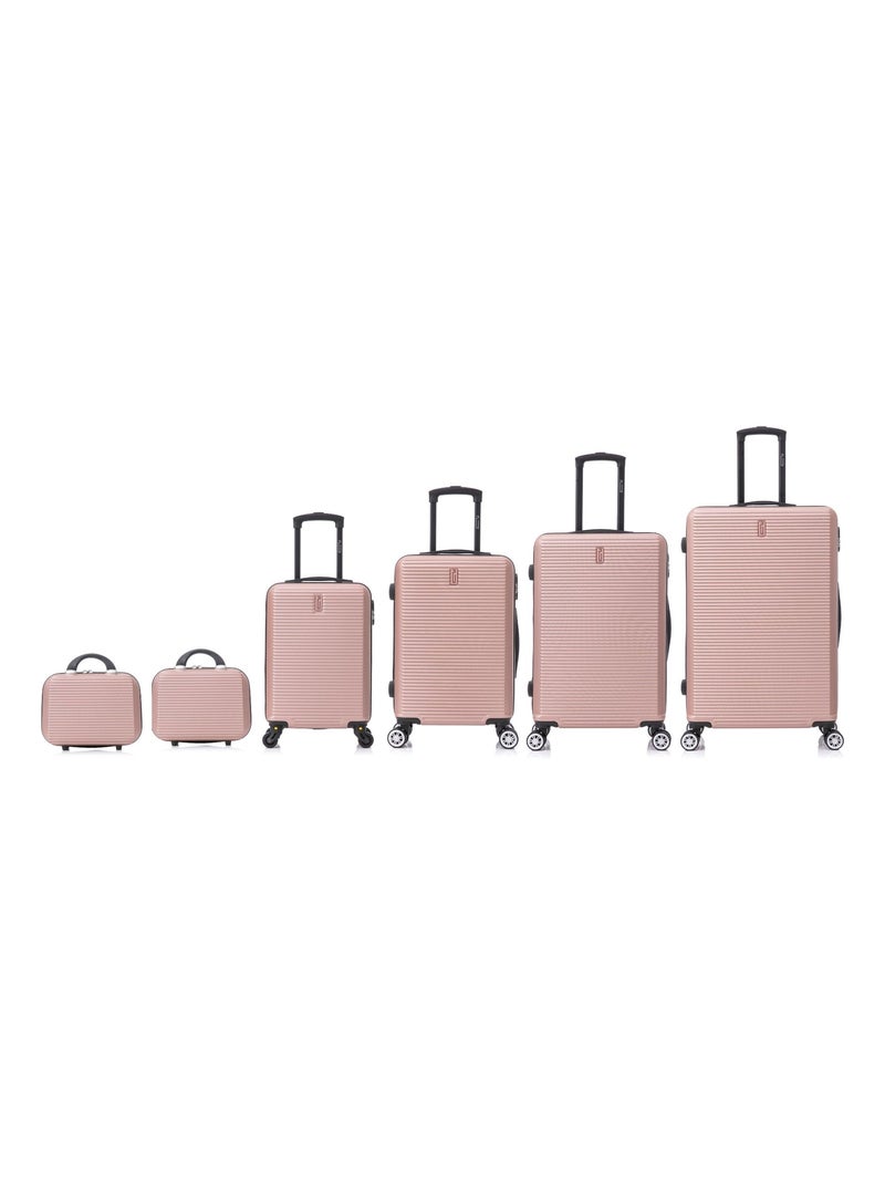 Set de Valises 6 Pièces | Bagage à Main + Cabine + Moyenne + Grande + 2 Vanity | CELIMS France Rose - Kiabi