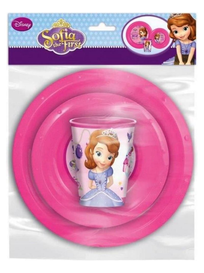 Set dejeuner Princesse Sofia assiette verre repas enfant Disney Multicolore - Kiabi