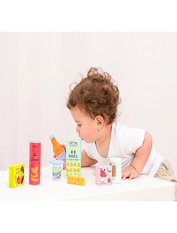 Set d'épicerie en bois