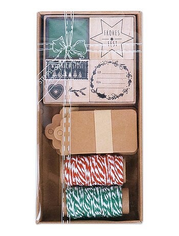 Set d'étiquettes cadeau Noël - Kiabi